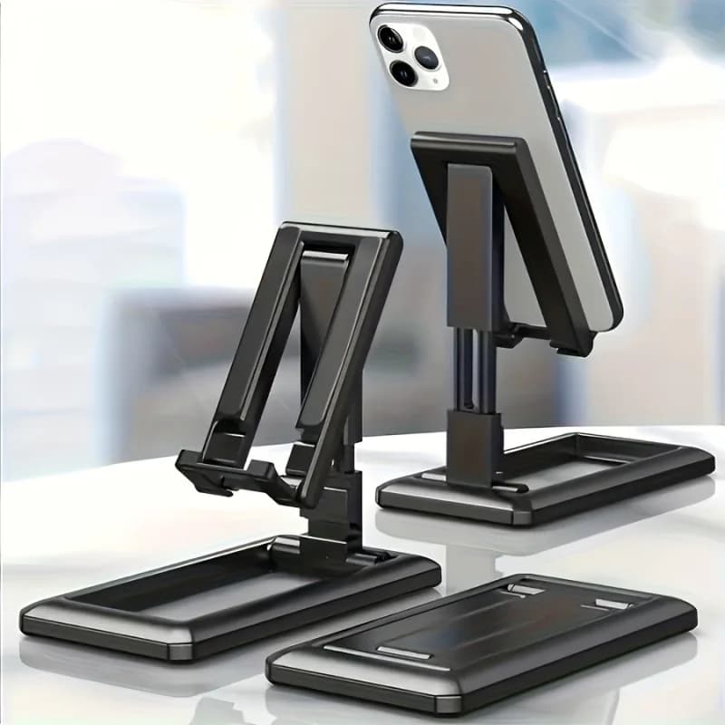 Support for smartphones, adjustable with folding design, ideal for tablet and desktop, desk phone support