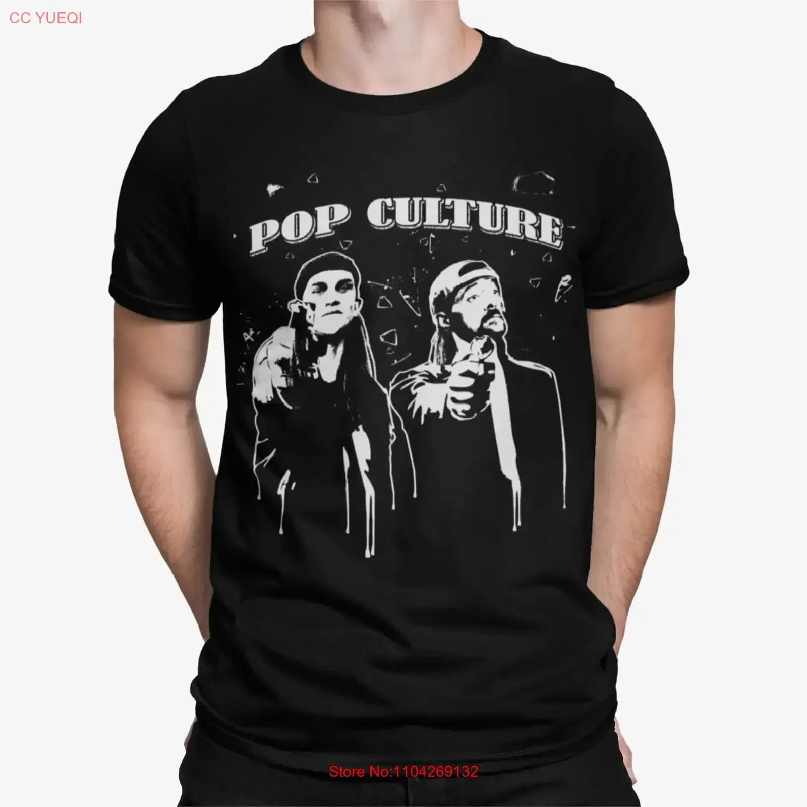 Maglietta da uomo vintage lavata di design traspirante Kevin Smith Jay and Silent Bob Pop Culture Fiction Remix
