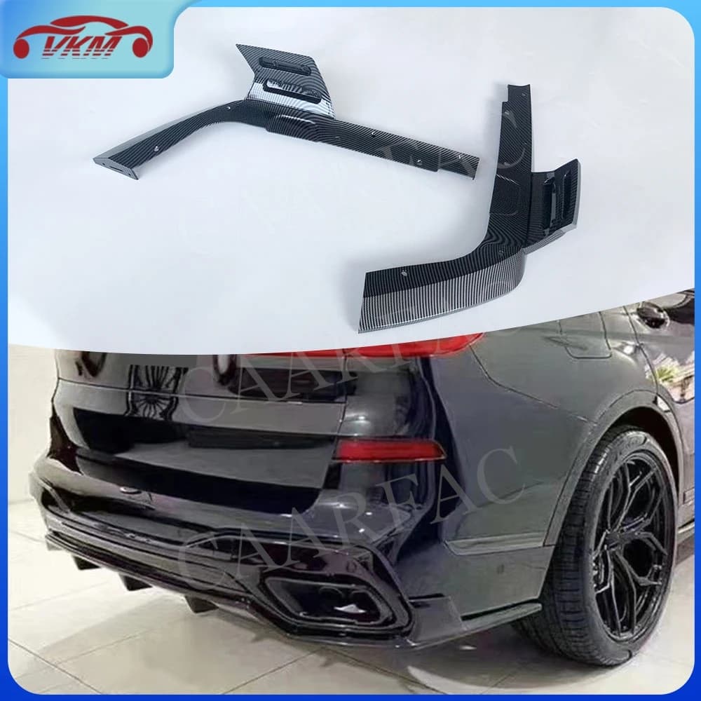 Carbon Fiber Rear Bumper Diffuser splitters For BMW X7 G07 M Sport 2019-2021 ABS Rear Lip Flaps Apron