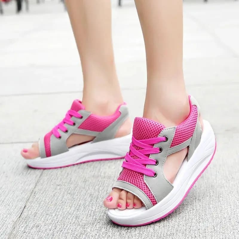 Nuovi Sandali con Plateau Chunky da Donna 2024, Ciabatte Comode Casual con Tacco Piatto, Calzature Femminili per la Stagione Autunnale