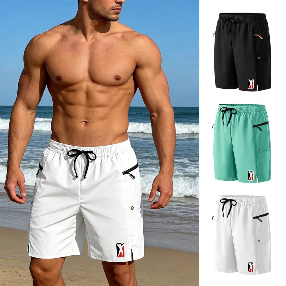 Pantaloncini Casual da Spiaggia per Uomo con Stampa Creativa, Asciugatura Rapida, per Sport, Fitness, Ciclismo e Uso Quotidiano