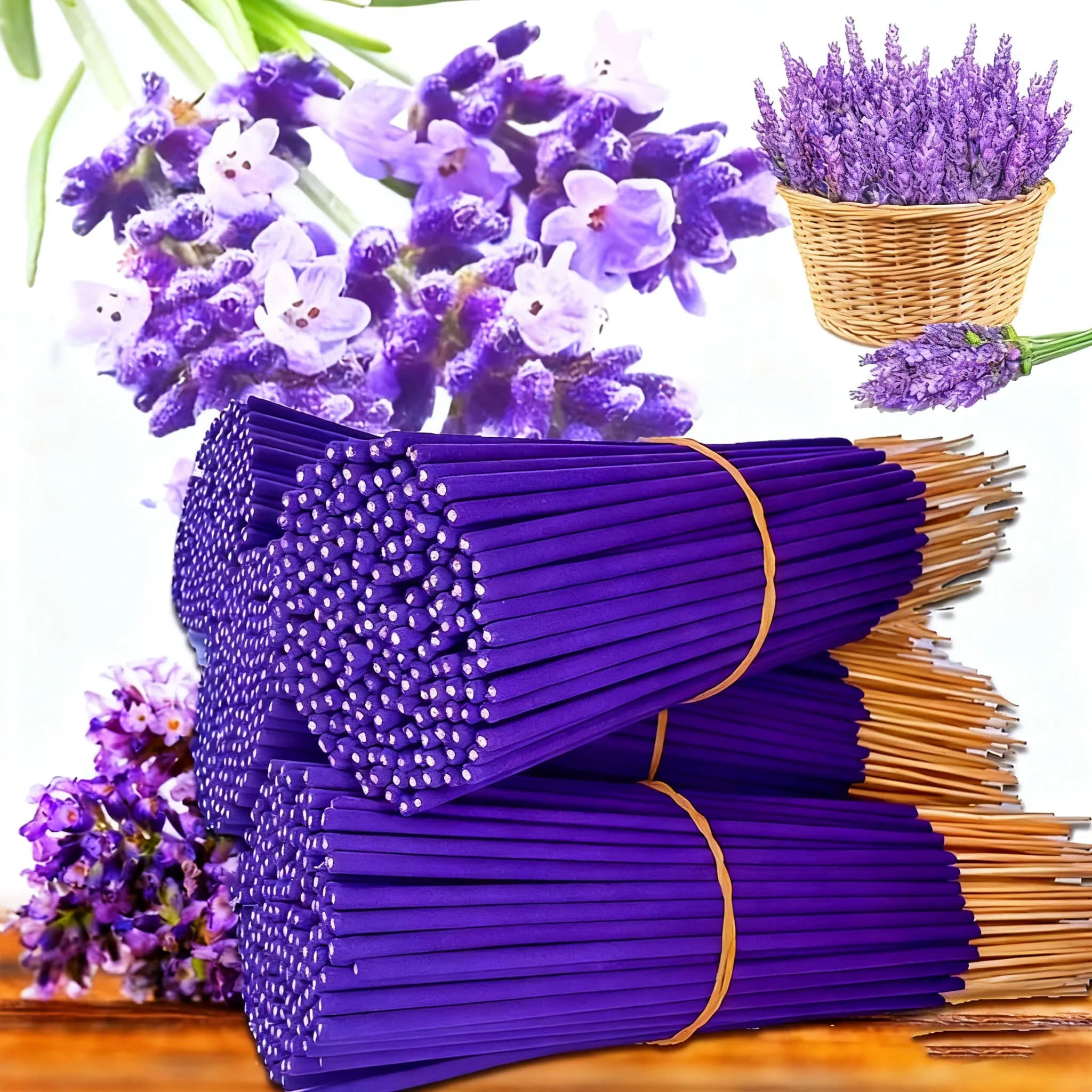 Set di bastoncini profumati alla lavanda, disponibili in confezioni da 20/50/100/200/400, lunghezza 8,66 pollici, deodorante per ambienti per la casa e l'ufficio, regalo rilassante per l'aromaterapia per Natale e le vacanze