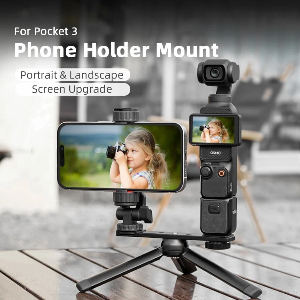 Supporto per telefono per DJI OSMO Pocket 3 per montaggio su treppiedi e selfie stick