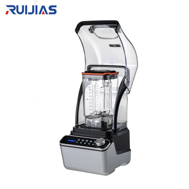 Quiet Commercial Blender Heavy Duty Blender with 2L BPA-free Jar and Timer Control Low Noise Ice Crushing