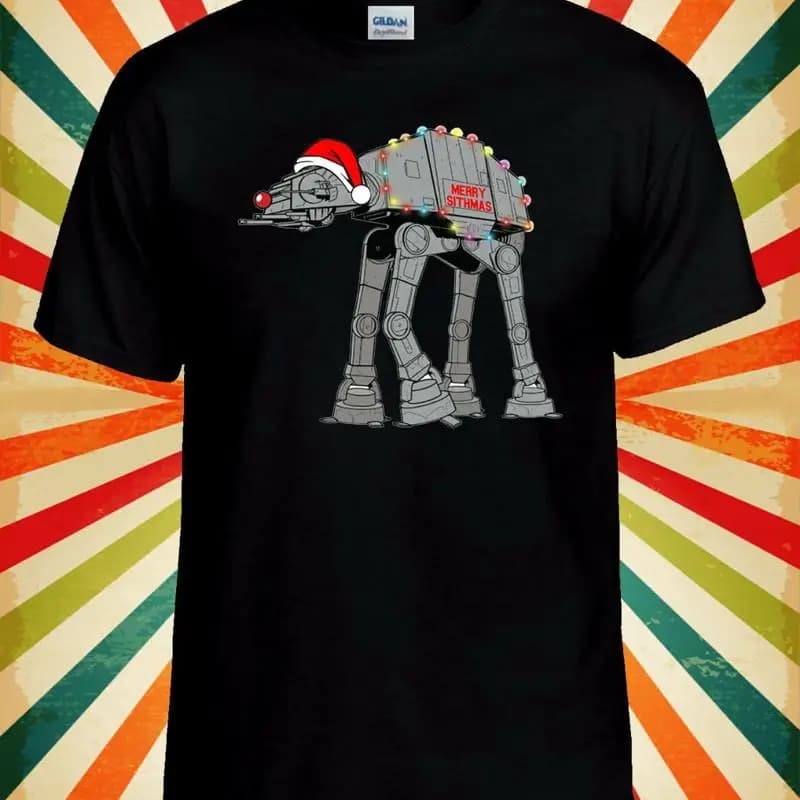 Merry Sithmas AT-AT Cool Robot Divertente Uomo Donna Canotta Canotta Maglietta unisex 1769