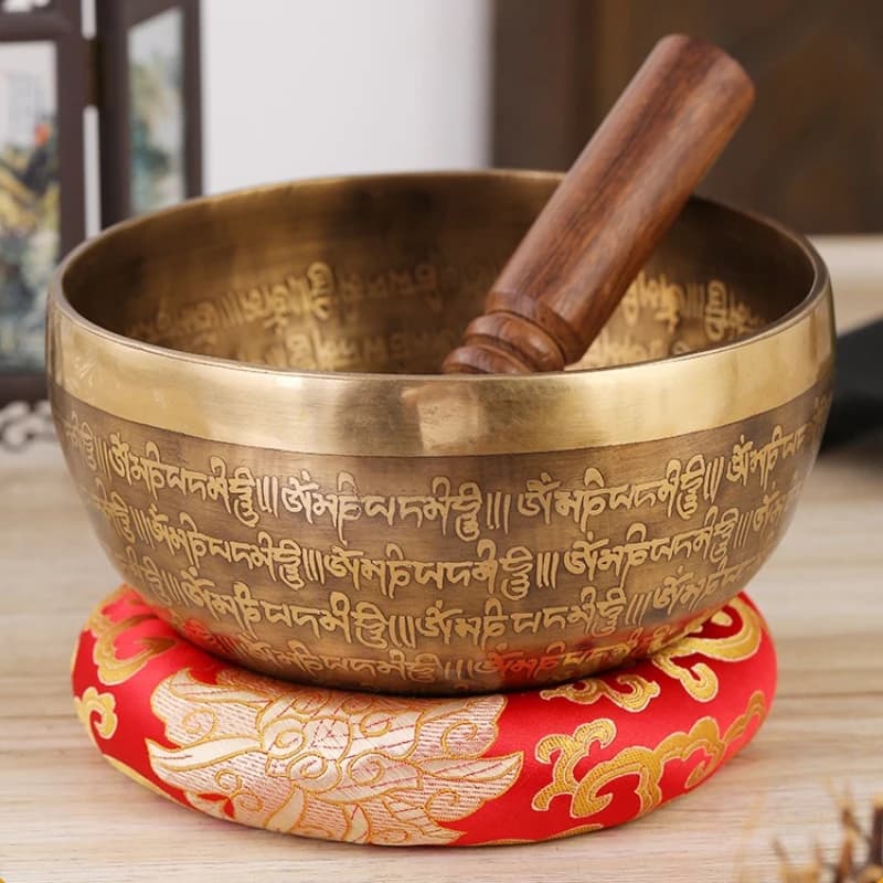 Tibetan Singing Bowl Meditation Sound Healing Sound Bowl Nepal Copper Handmade Singing Bowls Buddhist Ornament Decoration Bowls