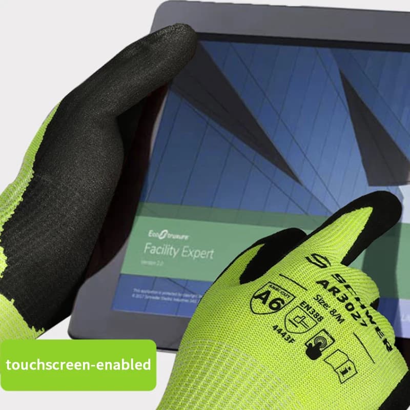 1 pair of anti-slip and wear-resistant outdoor cycling gloves A6 thick cut-resistant gloves and knifed with steel wire