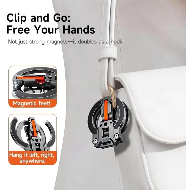 【PHONE ACCESSORY】Foldable For Magsafe Phone Stand Tripod Double-Sided 360° Adjustable Portable 1/4" Mount For 17-13