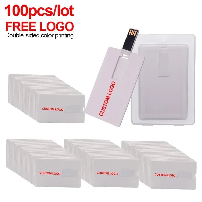 Chiavetta USB Pendrive 100 4GB 8GB 16GB 32GB 64GB della chiavetta USB della carta di credito della chiavetta USB della carta di credito di 2.0 pz/lotto