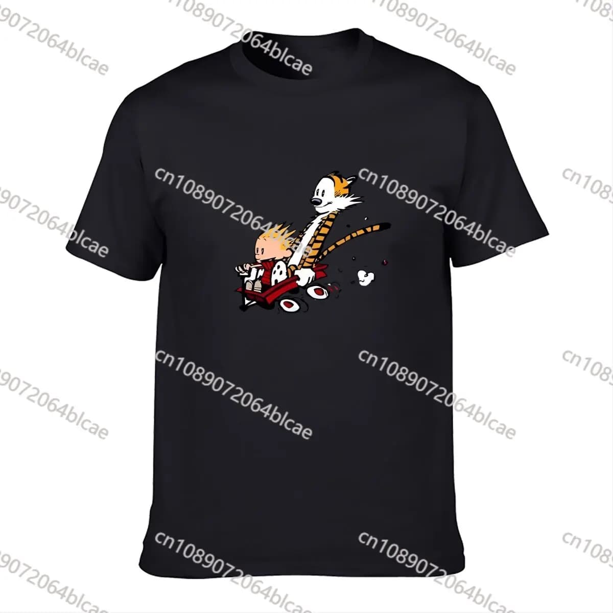 C-Calvin e H-Hobbes T Shirt Donna Coppia Abiti combinati Colletto a maniche corte T-shirt moda Uomo Cotone