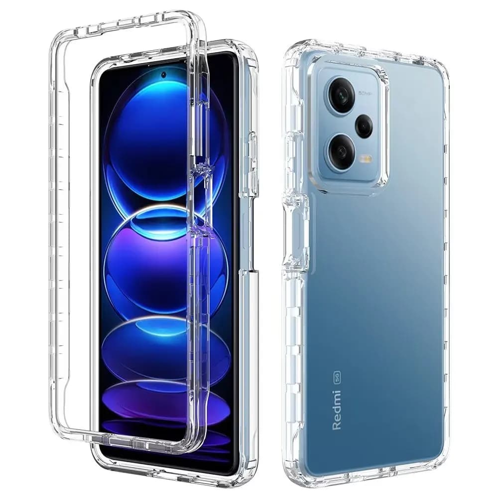Custodia protettiva in TPU morbido con paraurti rigido antiurto trasparente per RedMi Note 12 Pro 5G/Poco X5 Pro 5G con protezione per lo schermo