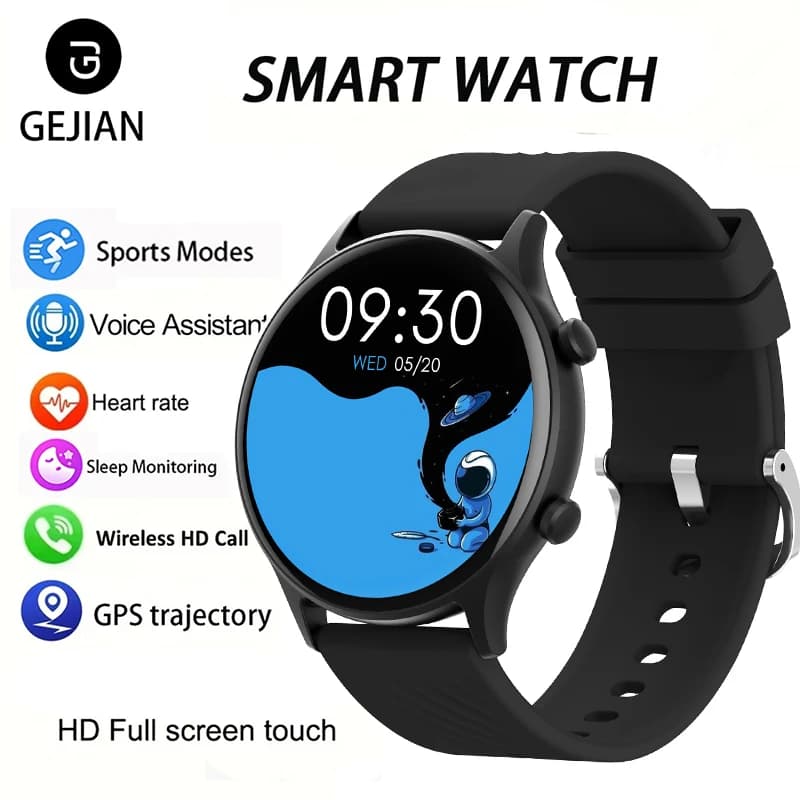 GEJIAN Smart Watch 1.39 inch 360 * 360 AMOLED Touch Screen Heart Rate Monitoring GPS Motion Trajectory Tracking Smartwatch 2026