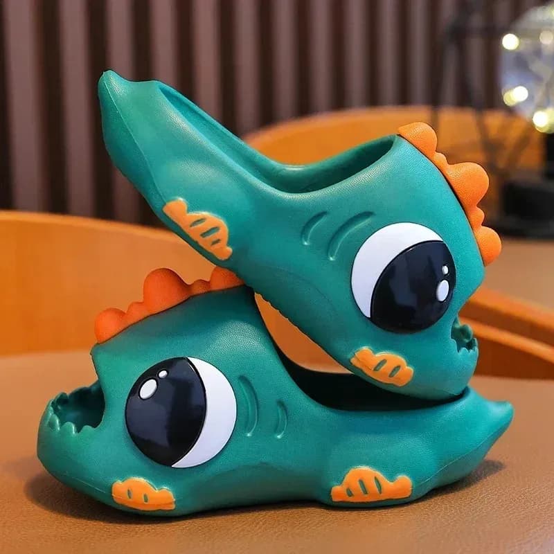 /Summer Aged 2-12 Pantofole per bambini Simpatico cartone animato Dinosauro Sandalo da spiaggia per bambini Ragazzi Ragazze Infradito Scarpe da casa per interni antiscivolo
