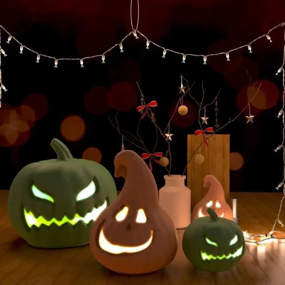 2026 3D Halloween Silicone Mold Skull Pumpkin Shape DIY Crystal Epoxy Resin Drop Glue Gypsum Potted Decorative Mould