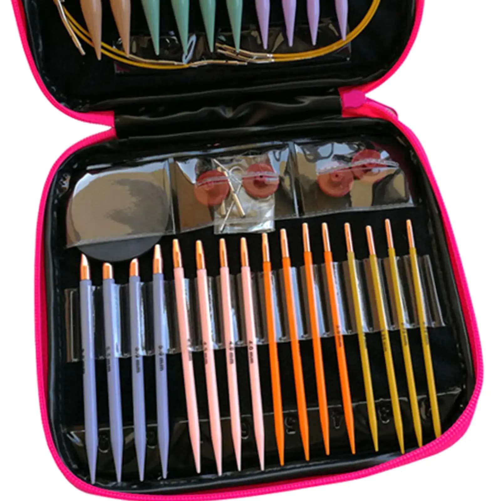 13 Sizes Interchangeable Aluminum Circular Knitting Sets 2.75mm-10mm