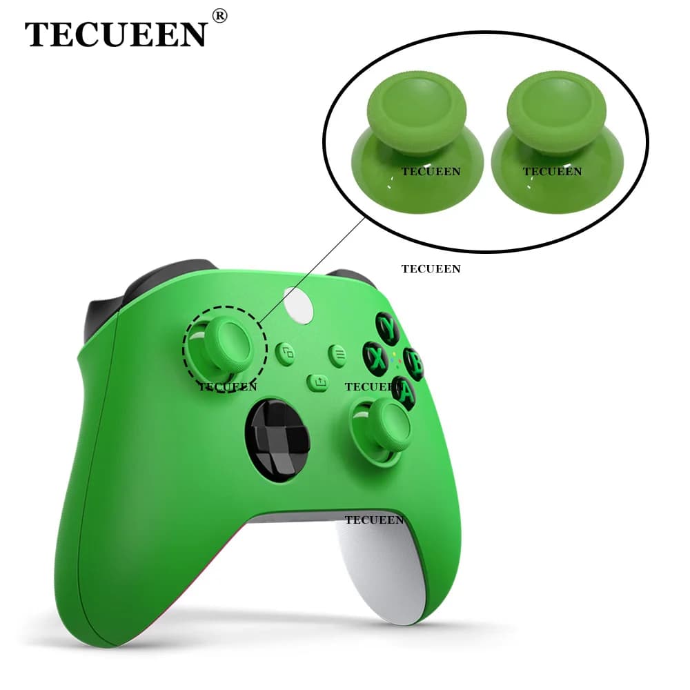 2 Pezzi di Ricambio Thumbstick per Controller Xbox Series X S Core, Pulsanti Analogici 3D, Cappucci per Joystick, Verde Velocity