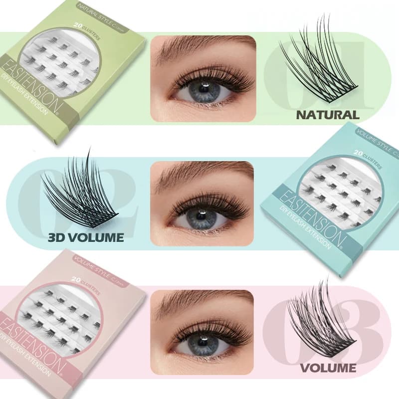 EASITENSION cluster fai da te estensioni delle ciglia Manga singole ciglia finte riutilizzabili cosmetici comodi trucco spedizione gratuita