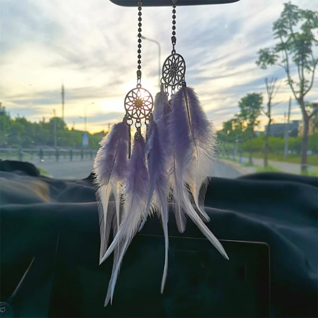 Beautiful for dreamcatcher Pendant Car Hanging for dream Catching Net Cotton Yarn Feather Nice Colour Artificial Feather