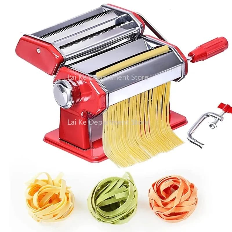 Macchina per la produzione di pasta fresca fatta in casa in acciaio inossidabile di nuovo design Macchina per noodle manuale con spessore regolabile