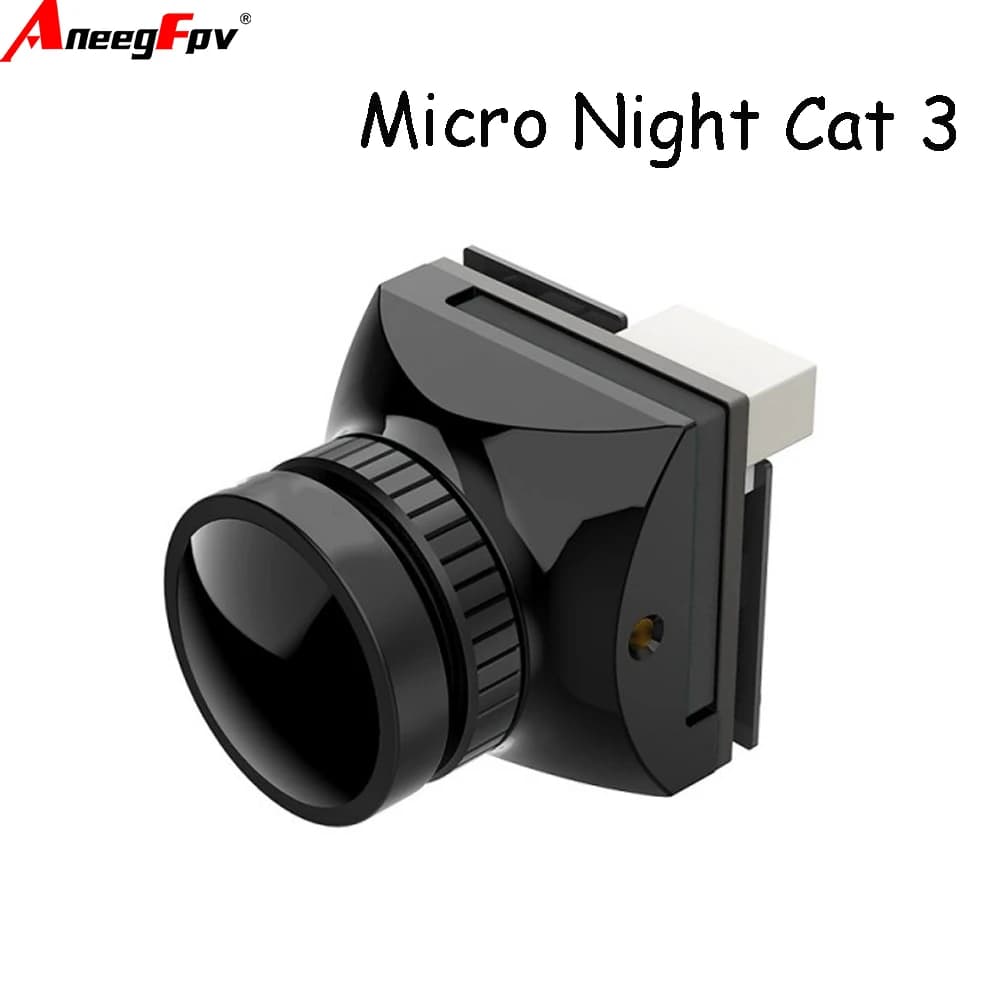 Telecamera FPV Foxeer Micro Night Cat 3 1200TVL con Visione Notturna IR Sensibile 0.00001lux, Luce IR 850nm per Droni da Corsa RC FPV