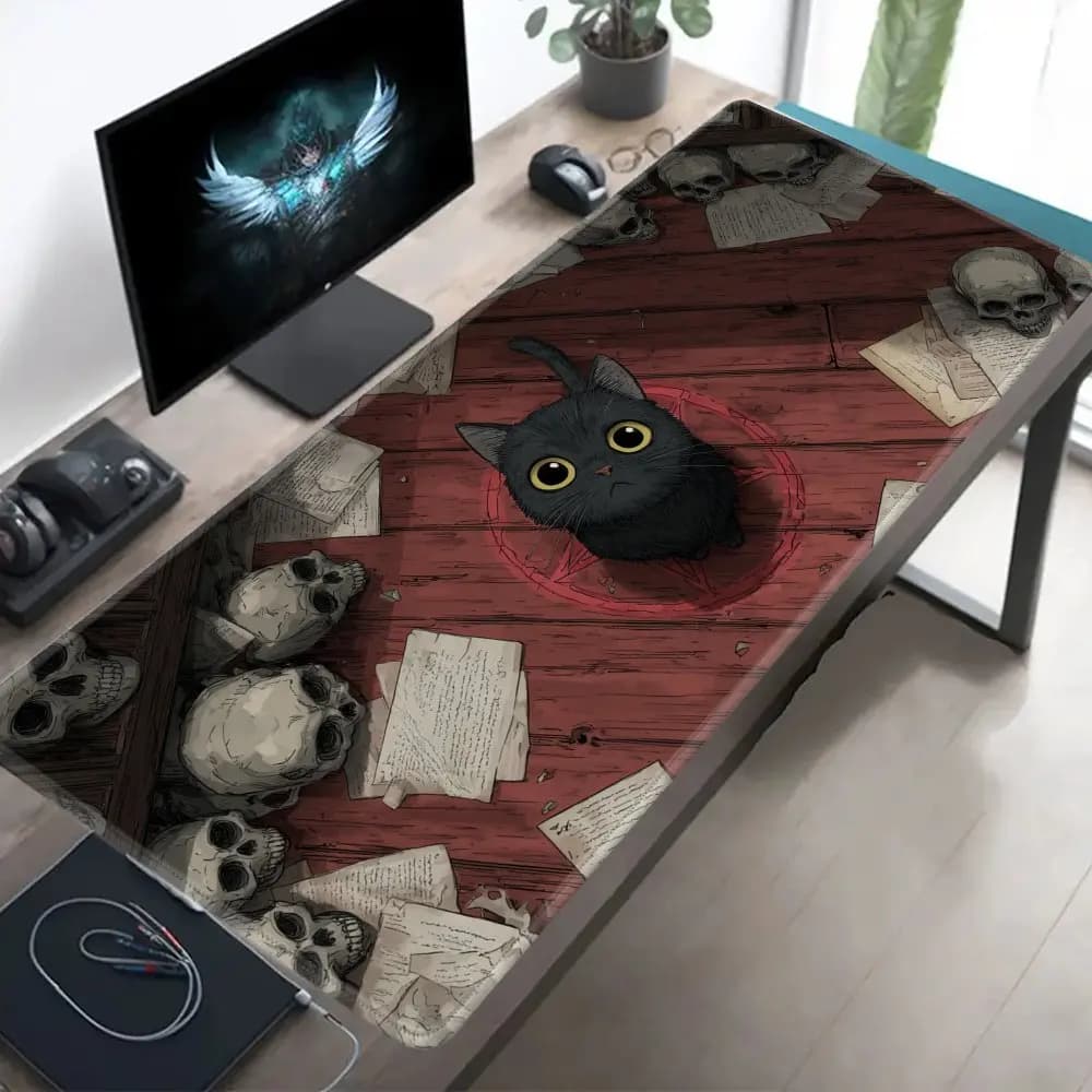 Tappetino per mouse rettangolare in tessuto per la cura del polso, supporto confortevole per impiegati, giocatori, studenti, PC, laptop