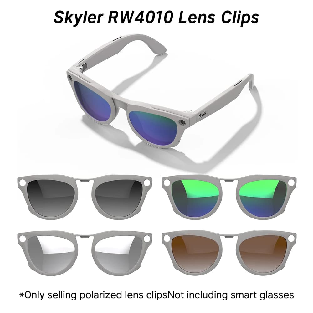 Hibloks Per RayBan Meta Skyler RW4010 Occhiali Clip Polarizzati Ombra Colorata Occhiali Da Sole Lenti Antiriflesso AI Occhiali Accessorio