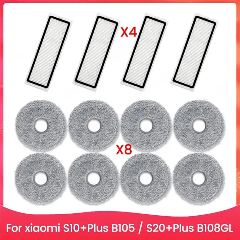 Filtro Hepa per aspirapolvere ABZL per Xiaomi S10+Plus B105 / S20+Plus B108GL, kit di sostituzione per aspirapolvere