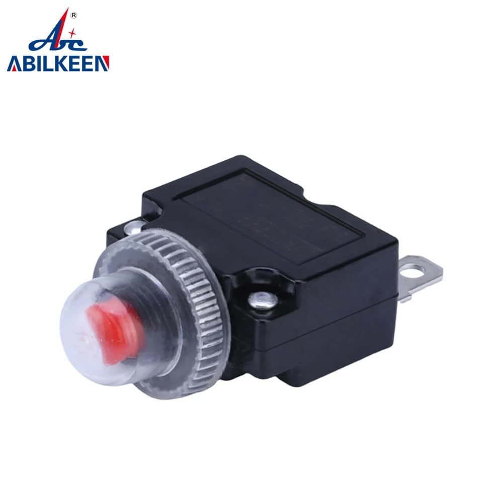ABILKEEN Overload Protection Switch with Waterproof Hood Pin Terminal Safety Accessories for Electric Circuits
