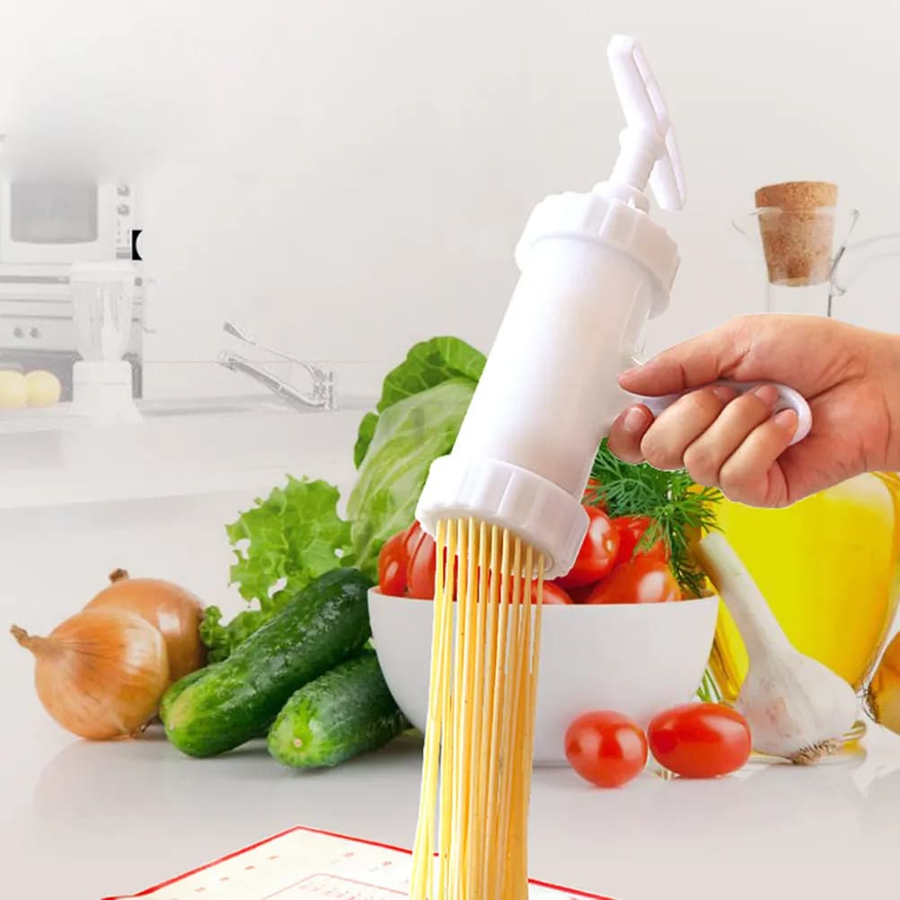 Set di 7 Pezzi per Fare la Pasta Fresca: Macchina Manuale per Pasta, Pressa per Noodles Fai-da-Te per Uso Domestico