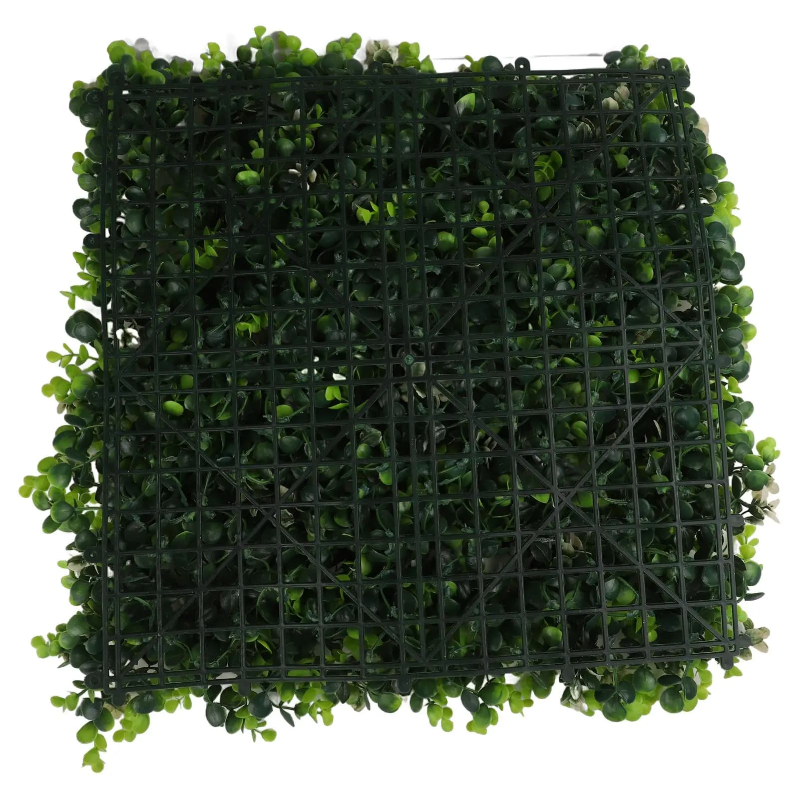 Reusable Artificial Plant Wall Panel, Synthetic Grass Background, Decorative Fence with Fin Green Plants