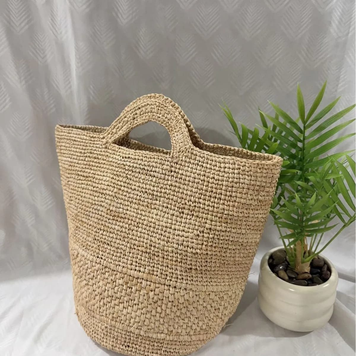 Borsa in Rafia Bohemien Intrecciata a Mano, Borsa a Secchiello da Donna, Borsa Estiva da Viaggio e da Spiaggia, NUOVA Borsa Shopper in Paglia Naturale