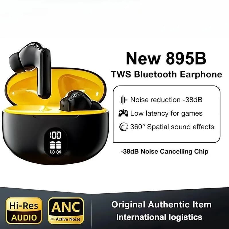Cuffie Wireless TWS S510 Originali con Bluetooth 5.3, Display LED, Controllo Touch, Riduzione del Rumore e Audio Stereo