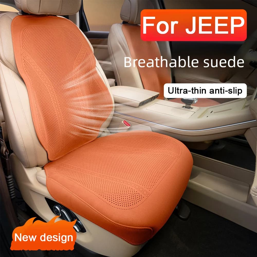 New Car Seat Covers Improved in Suede Leather, Seat cushions Four Seasons for JEEP Renegade Patriot Compass Wrangler Grand, Accessories