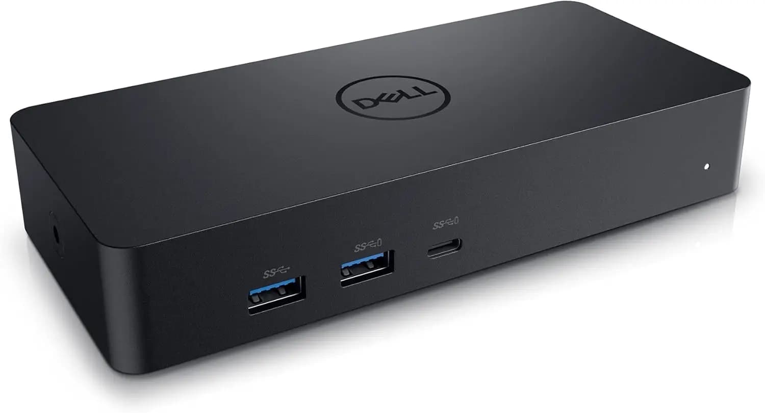 Docking station universale con porte USB-C/A, supporta display 3x4K, indicatore LED, nero - Ideale per casa e ufficio