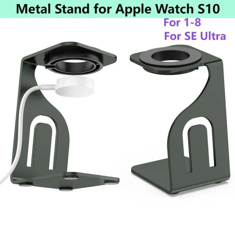 Metal Stand for Apple Watch Series 12 11 10 8 7 6 5 4 3Charger Base for Charging Desktop Cable Holder Watch Apple Watch SE Ultra