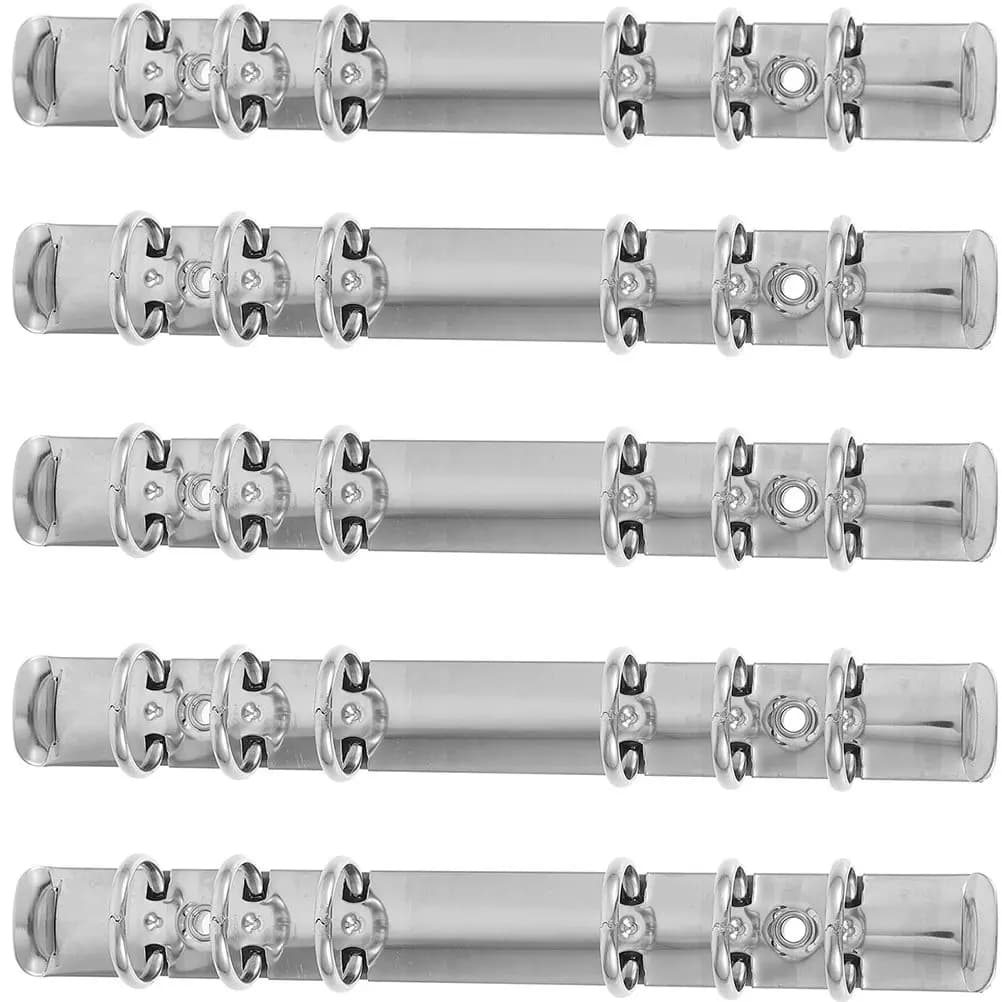 5 Pezzi Meccanismo per Raccoglitore a Fogli Mobili A6 con 6 Anelli, Inserti di Ricambio per Quaderni e Agende, Clip Metalliche per Raccoglitori Fai da Te