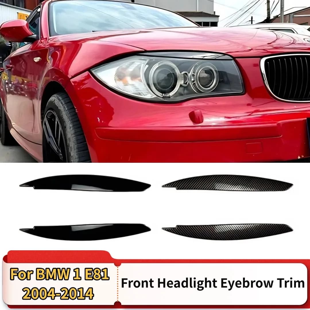 2PCS Headlight Eyebrow Eyelid Cover Trim Lamp Sticker For BMW 1 Series E81 E82 E87 E88 2004-2014 Tuning Body Kit Accessories