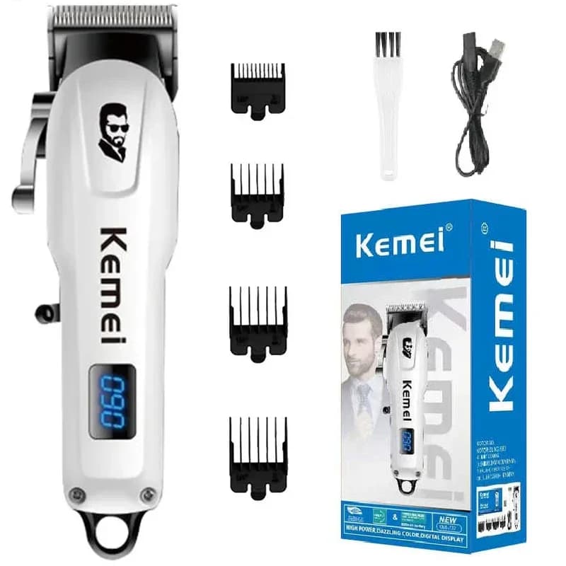 Kemei Mini potente tagliacapelli a batteria elettrico professionale da barbiere tagliacapelli barba ricaricabile