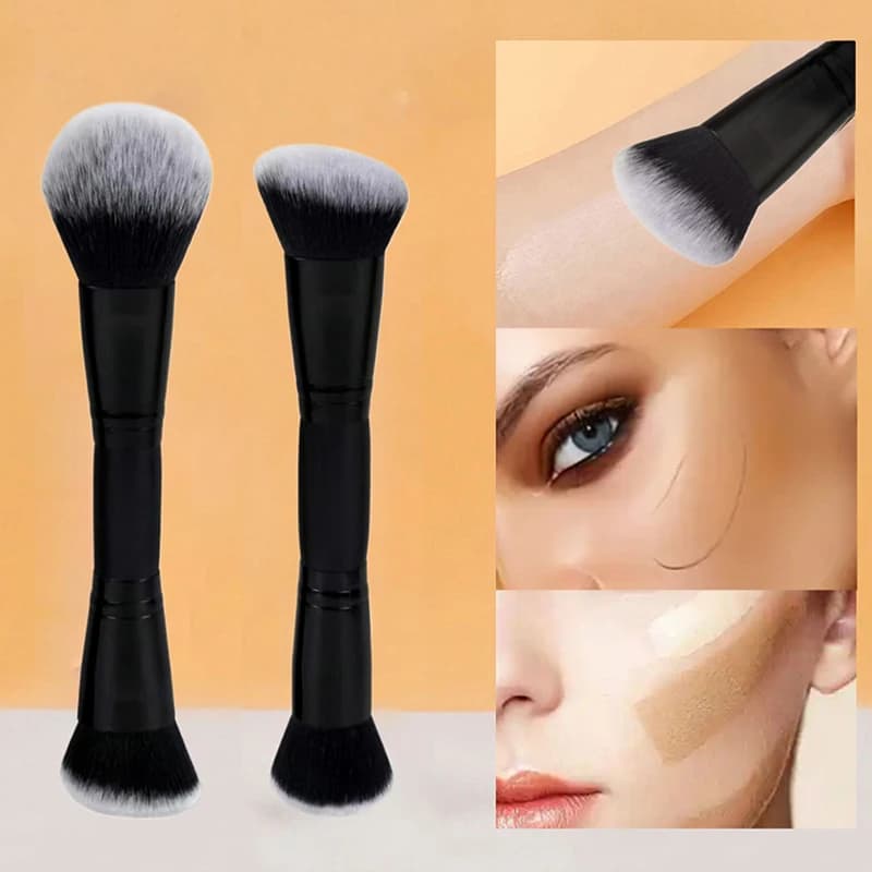 Double Head Foundation Make-up Powder Blusher Brush Soft Hair Beauty Tool Repair Brush Loose Powder Brush Beauty Makeup Brush