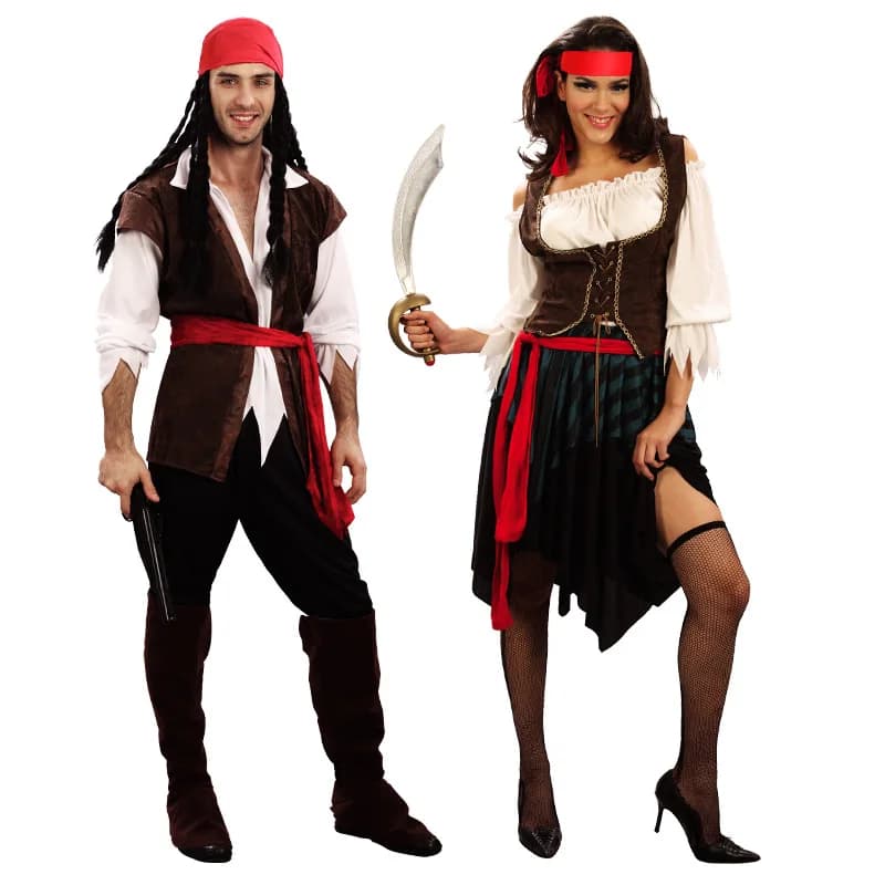 Costume da pirata per adulti per Halloween, costume da personaggio pirata dei Caraibi per spettacoli