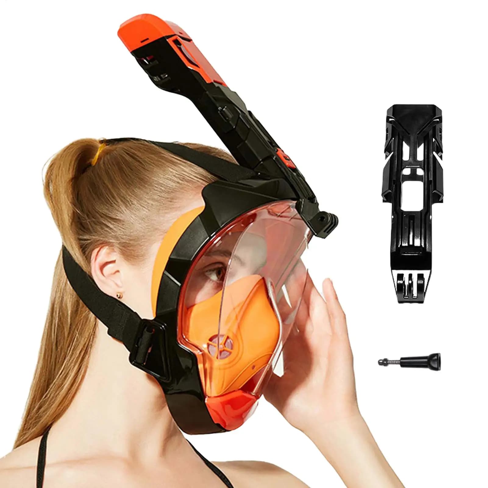 Snorkeling Cover for Face Snorkeling Cover for Panoramic Snorkeling Anti-Lost Drainage Automatic Respiration Equipment for Travellers Hobbyisti Nuotatori