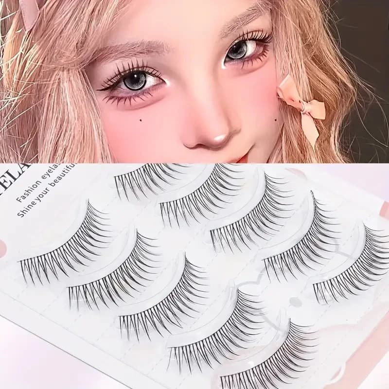 5 Paia di Ciglia Finte Manga Little Devil, Ciglia Of course Soft, Ciglia Finte in Visone Synthetic Fata Effect