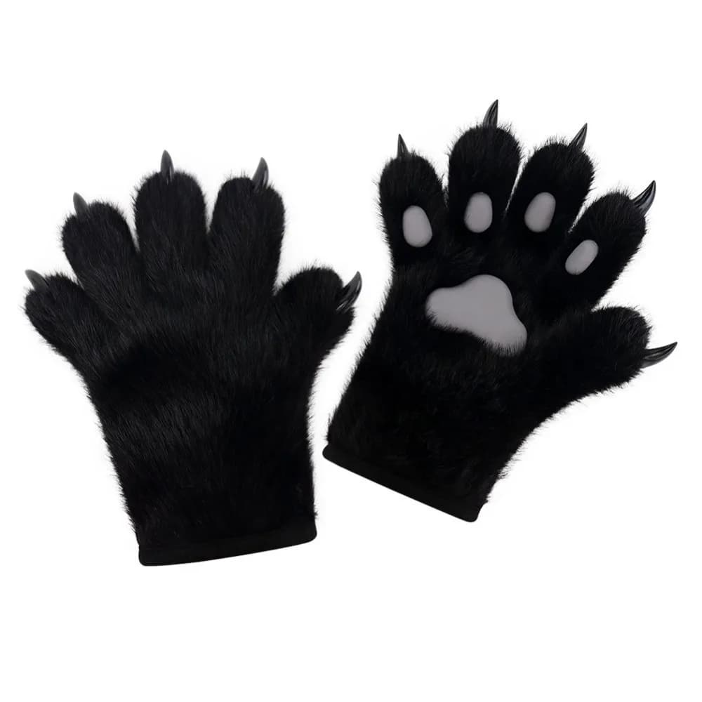 Guanti Cosplay Kawaii a Forma di Zampa di Gatto, Caldi e Pelosi, Accessori per Travestimenti, Guanti a Zampa di Cucciolo