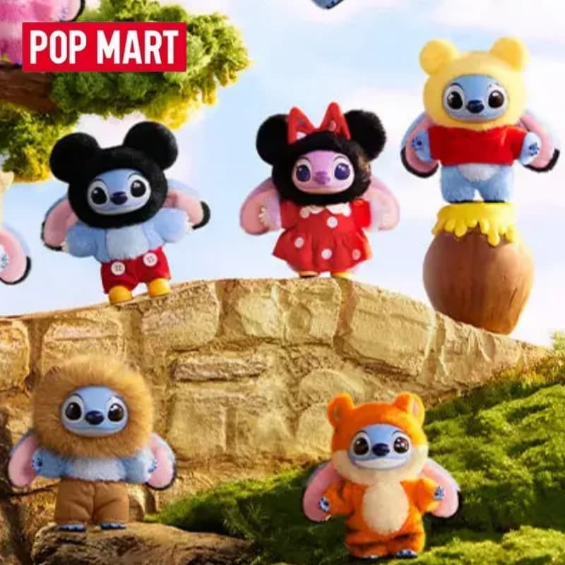 POP MART Disney Stitch Adventure Series - Blind Box in Vinile e Peluche, Giocattoli a Sorpresa, Mystery Box, Bambole, Ornamenti da Scrivania, Collezione di Figure Anime