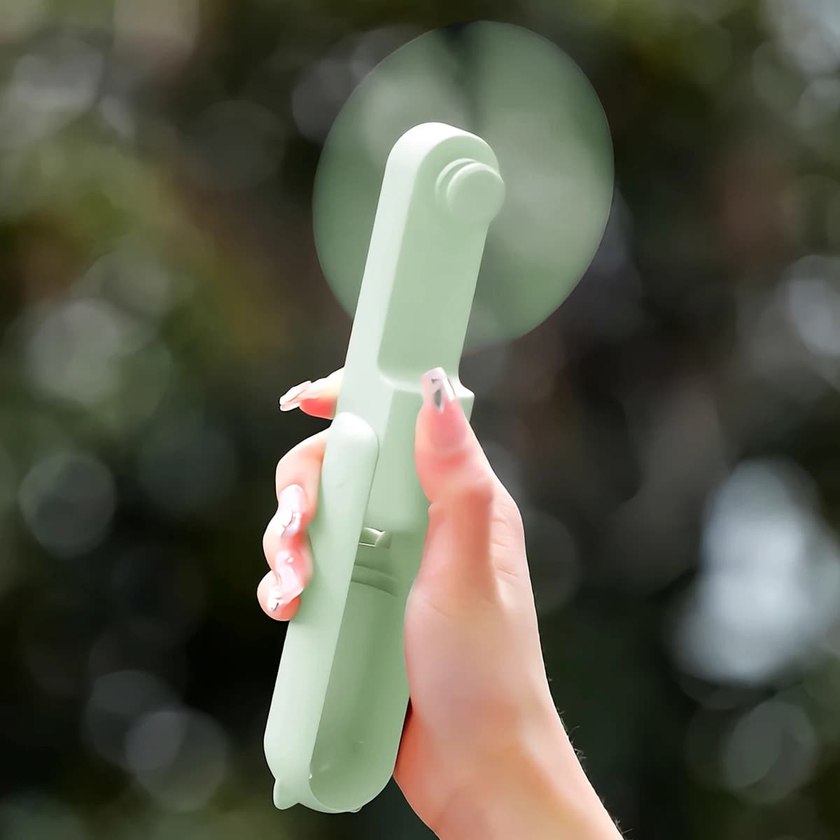 Bear Ear Single Folding 500mAh, 3-speed 2-leaf USB Charging Handheld Desktop Small Fan
