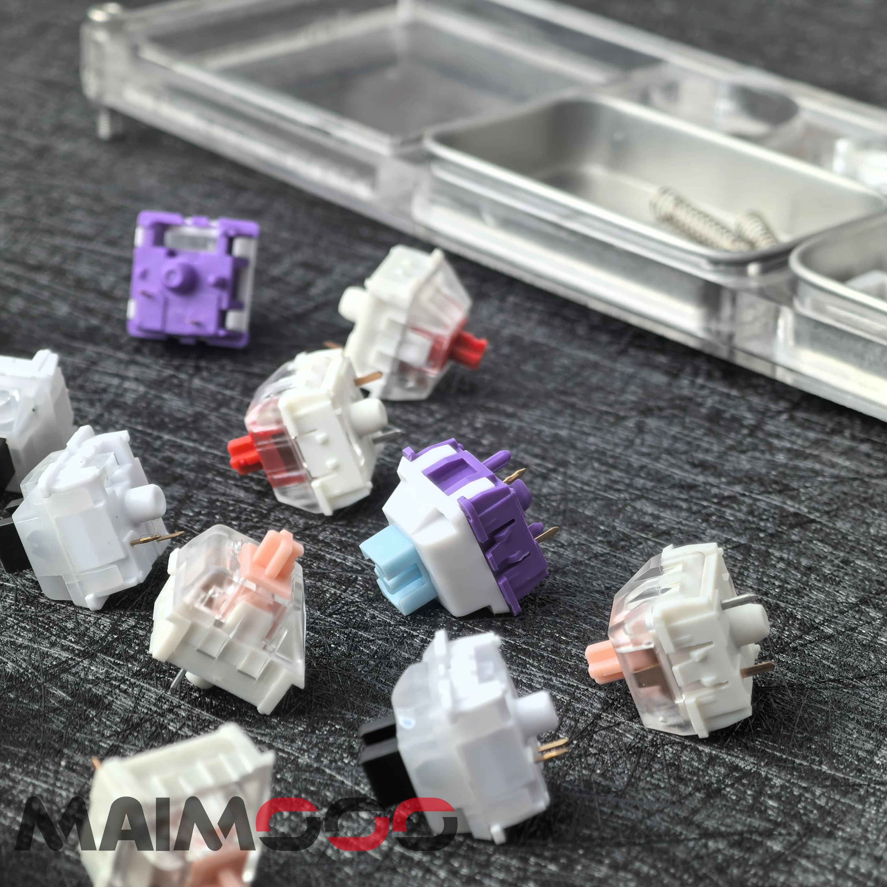 1pcs Mx Switch 3Pin/5Pin Linear Tactile Clicky Silent Break Switches For Diy Mechanical Keyboard Light Guide Mirror Pink Switch