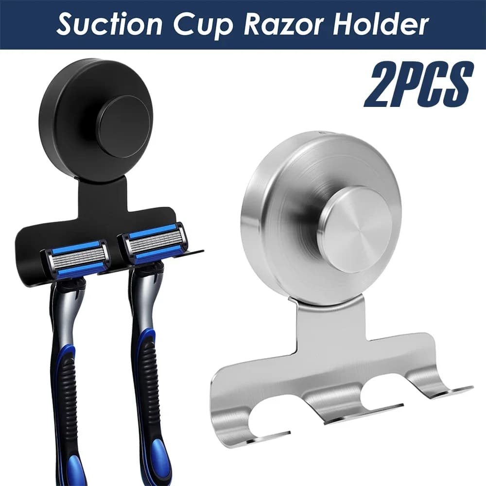 2 pcs suction cup shaver hooks for stainless steel shower shaver powerful bathroom hooks with vacuum suction towel robes