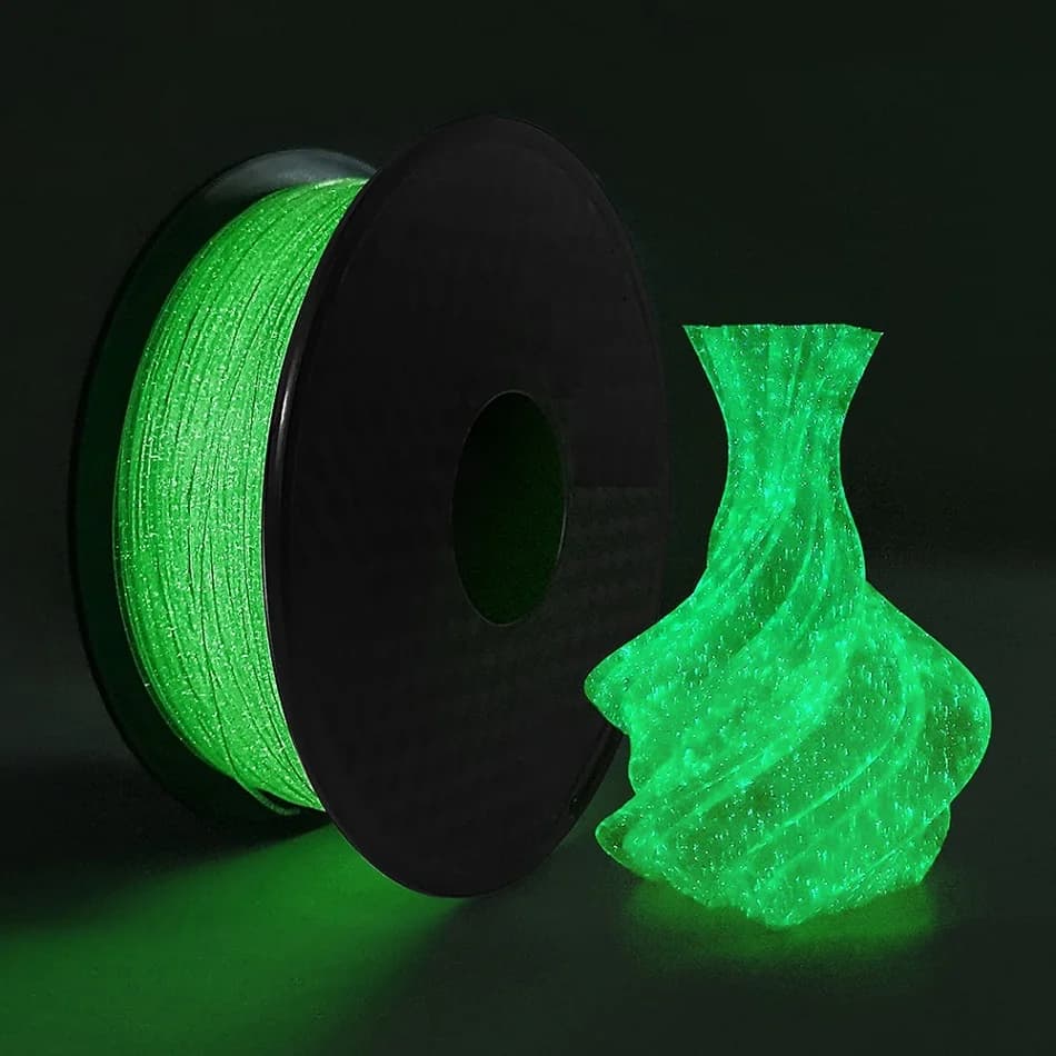 Filament PLA 3D Glow In The Dark 1,75 mm 250 g 1 kg Rainbow Filament PLA Incandescent 3D Printing Material Transparent Blue Green
