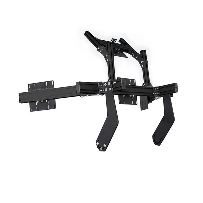 YUESHEN Sim Rig personalizzato Simulatore di corse Supporti per schermo singolo Supporti per schermo triplo Staffa da pavimento Gancio per schermo TV Monitor Mou