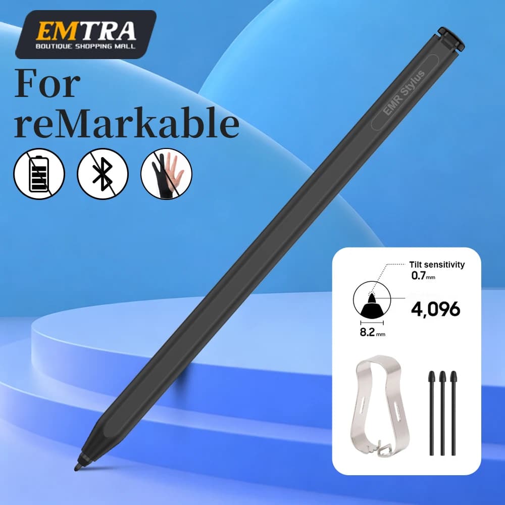 Penna per reMarkable 2 con 4096 livelli di pressione, sensore di inclinazione, riconoscimento del palmo, stilo EMR con gomma cancellatrice, accessori per tablet reMarkable